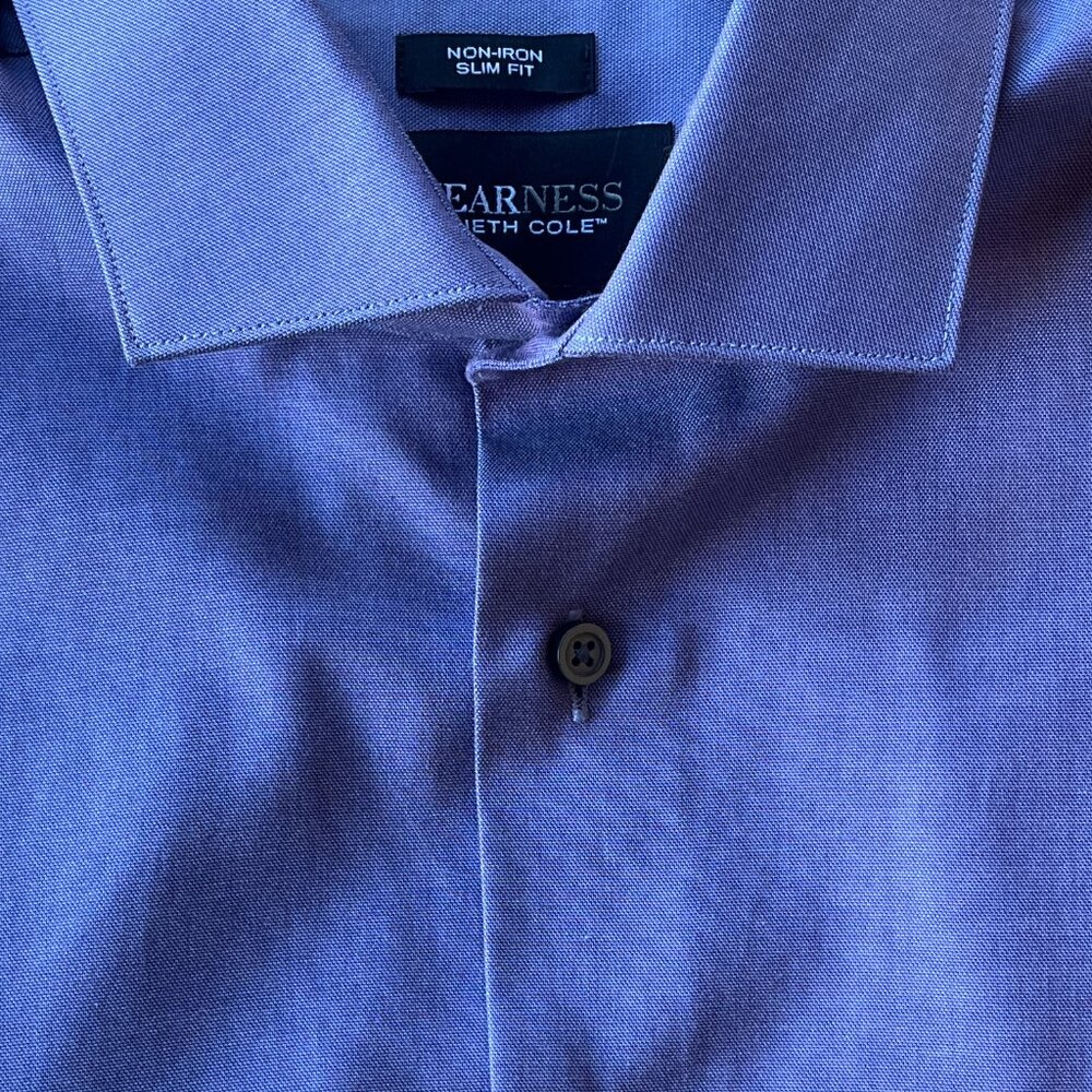 Kenneth Cole Awearness Men's Dress Shirt - blue Size 16 Slim Fit - Picture 3 of 8